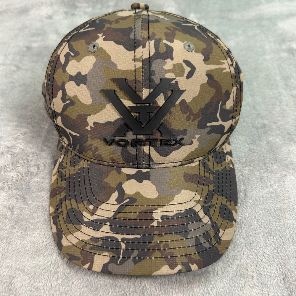 Vortex Optics Camo Snapback Hat Raised Logo Woodland Camouflage Adjustable Cap